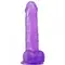 Jelly Studs Crystal Dildo Large Purple - Фаллоимитатор, 20 см (фиолетовый)