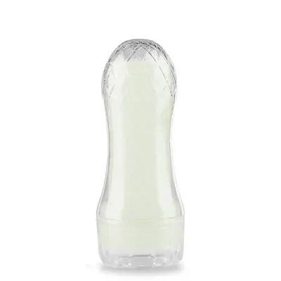 LoveToy Lumino Play Masturbator Crystal Ribbed - мастурбатор, що світиться у темряві, 20.5х8 см (прозорий)