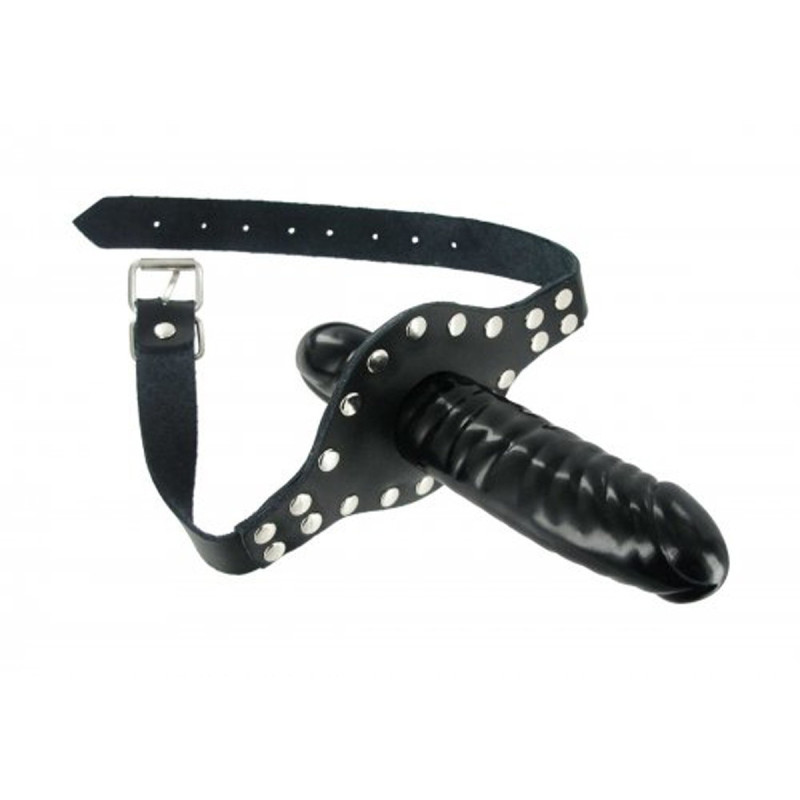 Strict Leather Ride Me Mouth Gag - кляп- фаллос со страпоном, 12х4 см (чёрный)