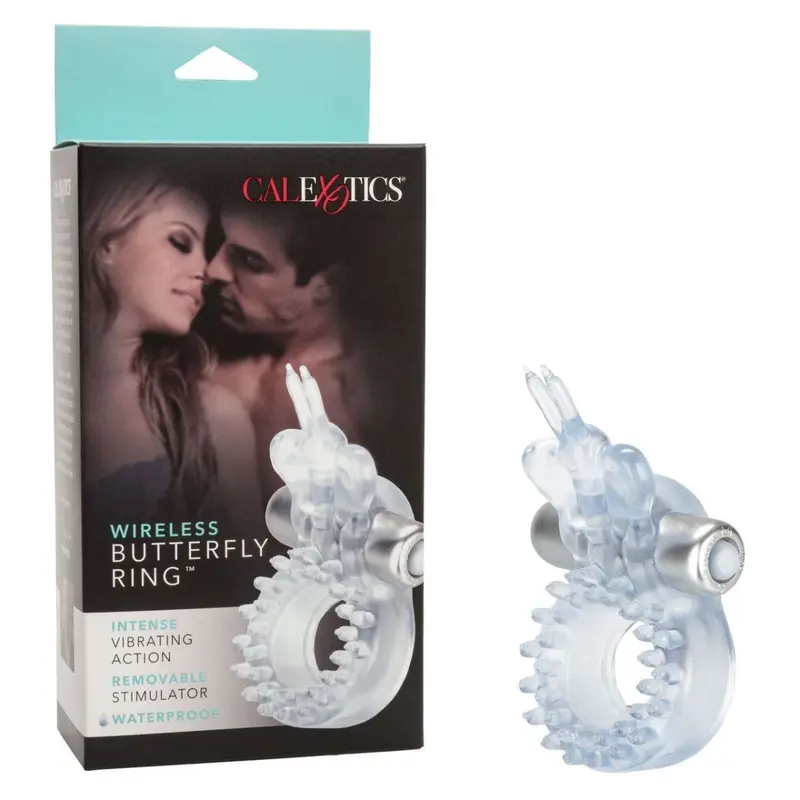 CalExotics Butterfly Beauty Orgasm Ring - виброкольцо с бабочкой, 8х3.2 см (прозрачный) CalExotics Butterfly Beauty Orgasm Ring - виброкольцо с бабочкой, 8х3.2 см (прозрачный)