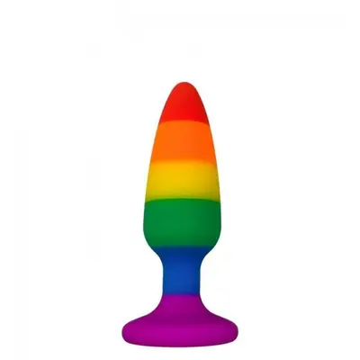 Wooomy Hiperloo Silicone Rainbow Plug S - Анальна пробка, 9х2.4 см