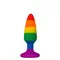 Wooomy Hiperloo Silicone Rainbow Plug S - Анальная пробка, 9х2.4 см