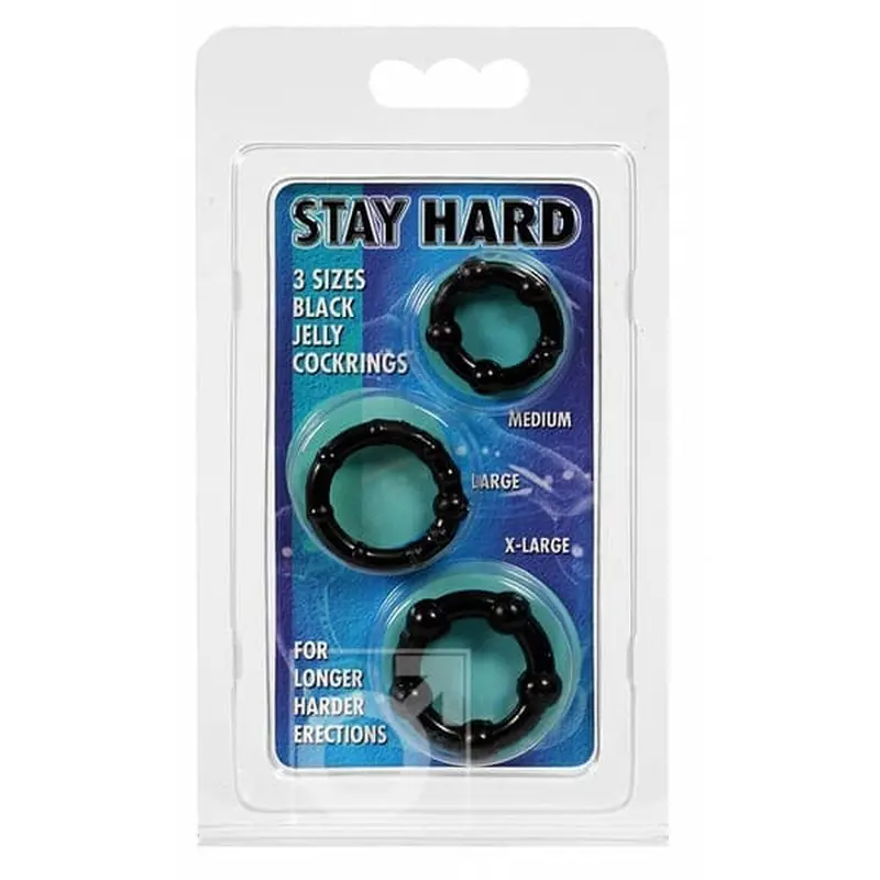 Scala Selection Stay Hard - Три эрекционных кольца (черные) Scala Selection Stay Hard - Три эрекционных кольца (черные)