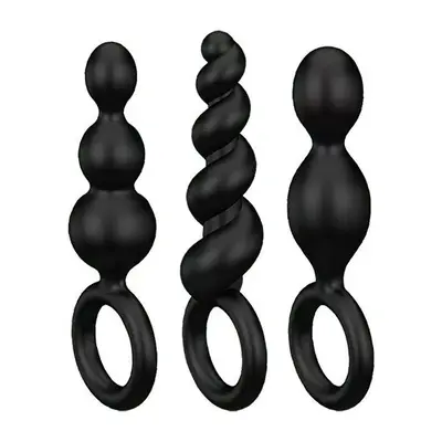 Satisfyer Booty Call набір анальних пробок, 3 шт (чорний)