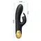 Pretty Love Royal Pleasure Vibrator - Вібратор-кролик із позолоченим руків'ям, 19.2х3.8 см (чорний)