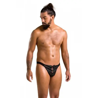 Passion - 044 SLIP OPEN BEN black - Открытые мужские трусы, L/XL