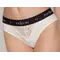Passion PS001 Panties - Трусики з широкою резинкою та мереживом (бежеві, розмір XL)