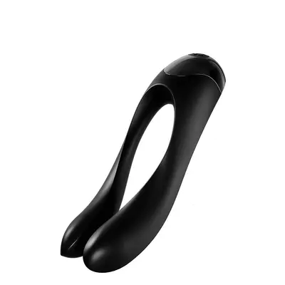 Satisfyer Candy Cane Black - Вібратор на палець, 11х3.5 см (чорний)