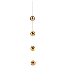 You2Toys Golden Beads - Шарики вагинальные золотые, 3 см.