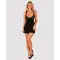 Obsessive Donna Dream babydoll - сексуальная сорочка с кружевом и стринги, XS/S (чёрный)