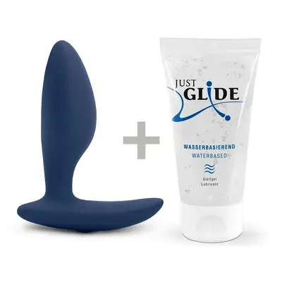 We-Vibe Ditto + Лубрикант 50 мл - смарт-пробка з дистанційним управлінням, 8.8х3,1 см (синій)