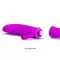Pretty Love Arnd Vibrator Purple - Рельефный вибратор с клиторальным отростком, 11.5х2.3 см (фиолетовый)