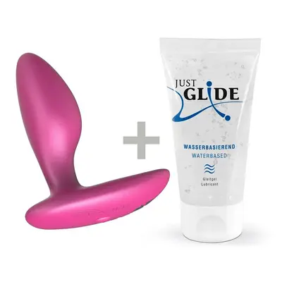 We-Vibe Ditto+ Cosmic Pink + Лубрикант 50 мл - Анальний смарт-вібратор, 8,8 см (рожевий)