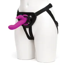 Happy Rabbit Vibrating Strap-On Harness Set - Страпон з вібратором кроликом, 12.7х3.2 см