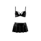 Passion Deby Set - Комплект белья под латекс, S/M (чёрный)