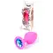 Boss Silikon Plug Jewellery Pink Medium - Анальная пробка с кристаллом, 8х3.5 см (розовый с голубым)