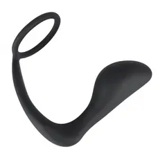 Orion Black Velvets Ring & Plug - Эрекционное кольцо с анальной пробкой, 8х4 см (чёрный)