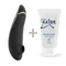 Womanizer Premium 2 + Лубрикант 50 мл - Інноваційний кліторальний вакуумний стимулятор, 15.5х3.5 см (чорний)