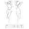 Passion Erotic Line Ulla Set комплект еротичної білизни: бюстгалтер, пояс та стрінги, L/XL (чорний)