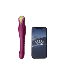 Zalo - King - Вібромасажер з фрикціями та керуванням зі смартфона 30.2х4 см (фіолетовий)
