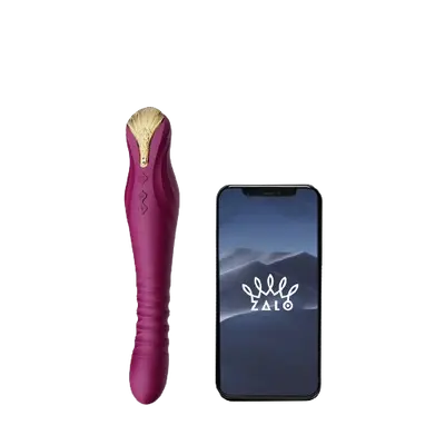 Zalo - King - Вібромасажер з фрикціями та керуванням зі смартфона 30.2х4 см (фіолетовий)