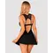 Obsessive Donna Dream babydoll - сексуальная сорочка с кружевом и стринги, XS/S (чёрный)