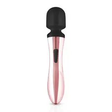 Rosy Gold - Nouveau Curve Massager - Вібромасажер, 21х4 см. (золотистий з чорним)