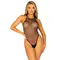 Leg Avenue Net snap crotch tank bodysuit - Боді-сітка, OS (чорний)