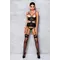 Passion Jannies Corset - еротичний корсет з відкритими грудьми, L/XL (чорний)