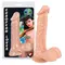 European Lover Medium Dong With Balls - Фалоімітатор на присосці, 16х3.9 см (тілесний)