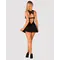 Obsessive Donna Dream babydoll - сексуальная сорочка с кружевом и стринги, XS/S (чёрный)