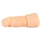 Nature Skin Sleeve With Bullet - Удлиняющая насадка на пенис, +до 3.8 см (телесный)