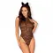 Obsessive Leocatia teddy L/XL - Сексуальний леопардовий боді