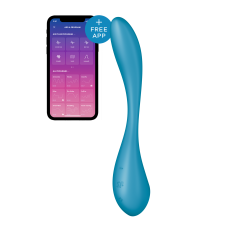 Satisfyer G-Spot Flex 5+ - Универсальный вибратор, 15х3.4 см (синий)