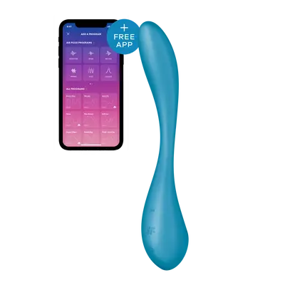 Satisfyer G-Spot Flex 5+ - Универсальный вибратор, 15х3.4 см (синий)