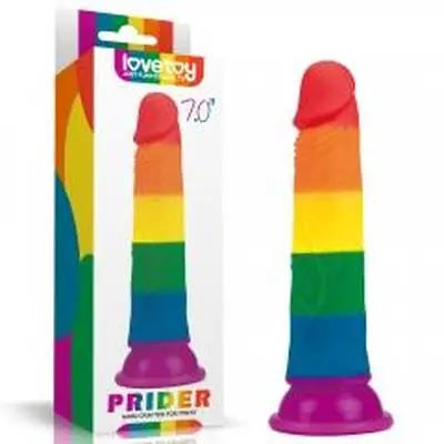 LoveToy - 7'' Prider Dildo - Фаллоимитатор, 18.5х3.6 см