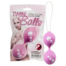Twin Balls - Вагинальные шарики, 11 см (розовый)