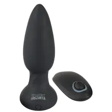 Orion Black Velvets RC Shaking Plug - Анальная пробка с пульсацией и вибрацией, 14,2х4,1 см (черный)