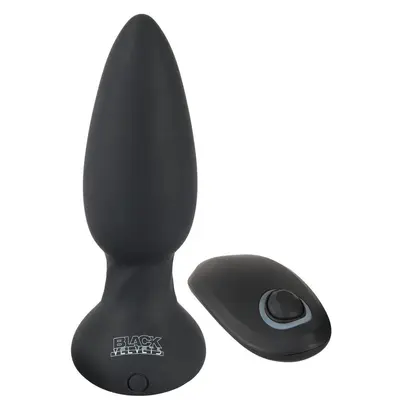 Orion Black Velvets RC Shaking Plug - Анальная пробка с пульсацией и вибрацией, 14,2х4,1 см (черный)
