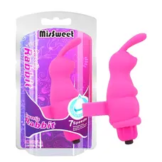 MisSweet Sweetie Rabbit Finger Vibrator Pink - Насадка на палец, 10 см (розовый)