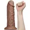 LoveToy Realistic Chubby Vibrating Dildo Brown 10.5'' - Реалістичний вібратор, 26.6х6.4 см (коричневий)
