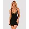 Obsessive Donna Dream babydoll - сексуальная сорочка с кружевом и стринги, XS/S (чёрный)