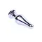 Boss Jewellery Silver Butt Plug Pink - Анальная пробка с кристаллом, 9,3х3 см (розовый)