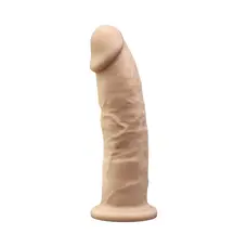 SilexD Henry Vibro (Model 2 size 7in) - Фаллоимитатор с вибрацией двухслойный с пультом управления, 17.5х4.4 см (телесный)