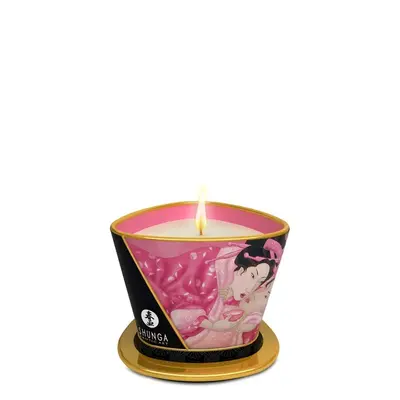 Shunga Candle Rose Petals - Масажна свічка з ароматом троянд, 170 мл