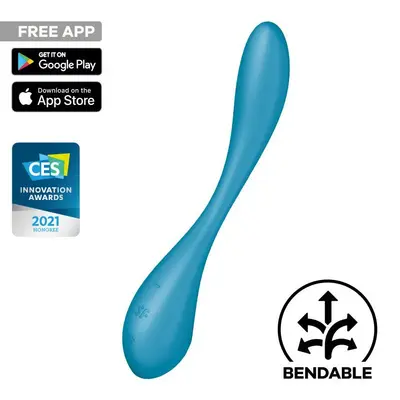 Satisfyer G-Spot Flex 5+ - Універсальний вібратор, 15х3.4 см (синій)