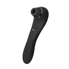 Wooomy Smoooch Clitoral Suction & Vibration - Вакуумный стимулятор с вибрацией, 18.6х4.5 см (чёрный)
