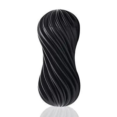TENGA Flex Masturbation Rocky Black мастурбатор з ефектом скручування, 17,6 см (чорний)