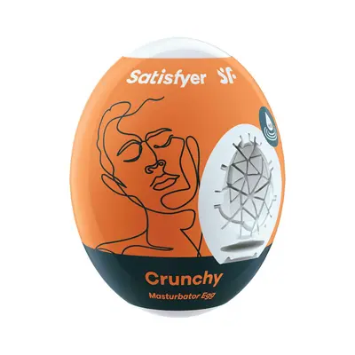 Satisfyer Masturbator Egg Single Crunchy мастурбатор яйцо, 7х5.5 см (оранжевый)
