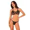 Obsessive Celia Noir 2-PC set - Сексуальний напівпрозорий комплект, XS/S